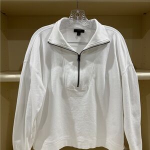 J. Crew White Zip-Up Men's Sweater